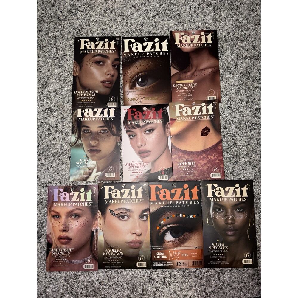 Fazit Makeup Patches Bundle 10 New Packets Different Designs